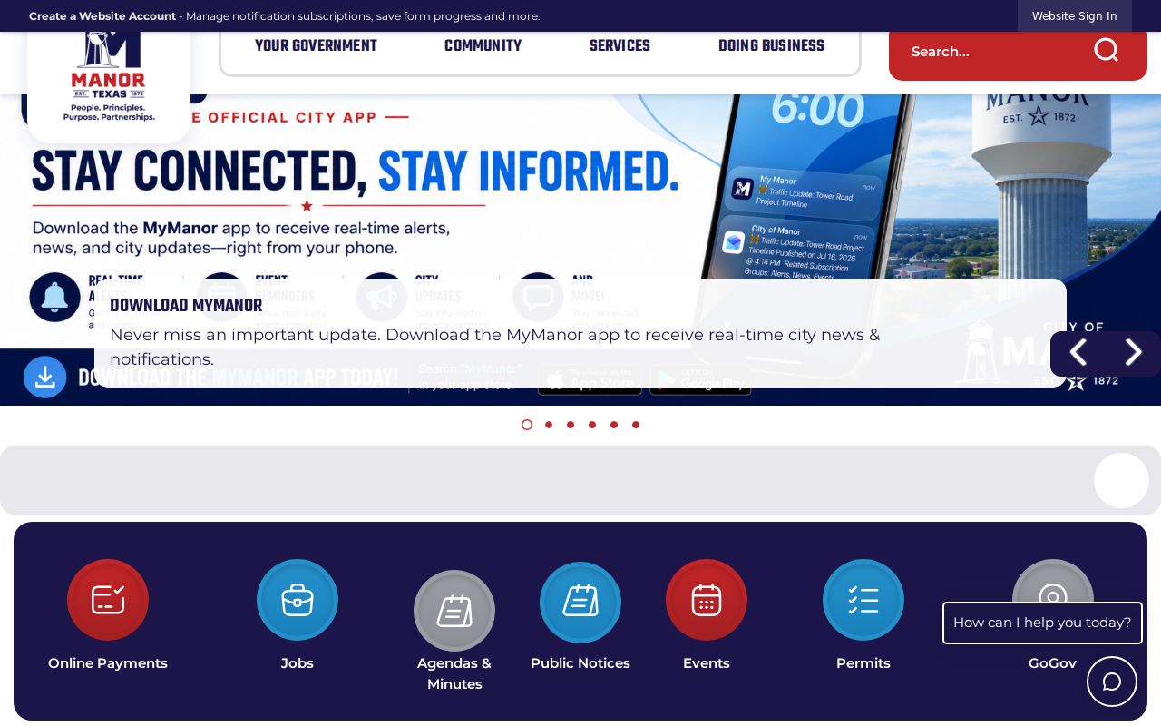 Manor criminal history access through the official city website