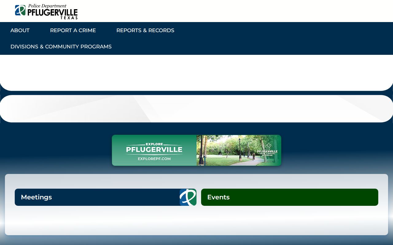 Pflugerville Police Department criminal records access page