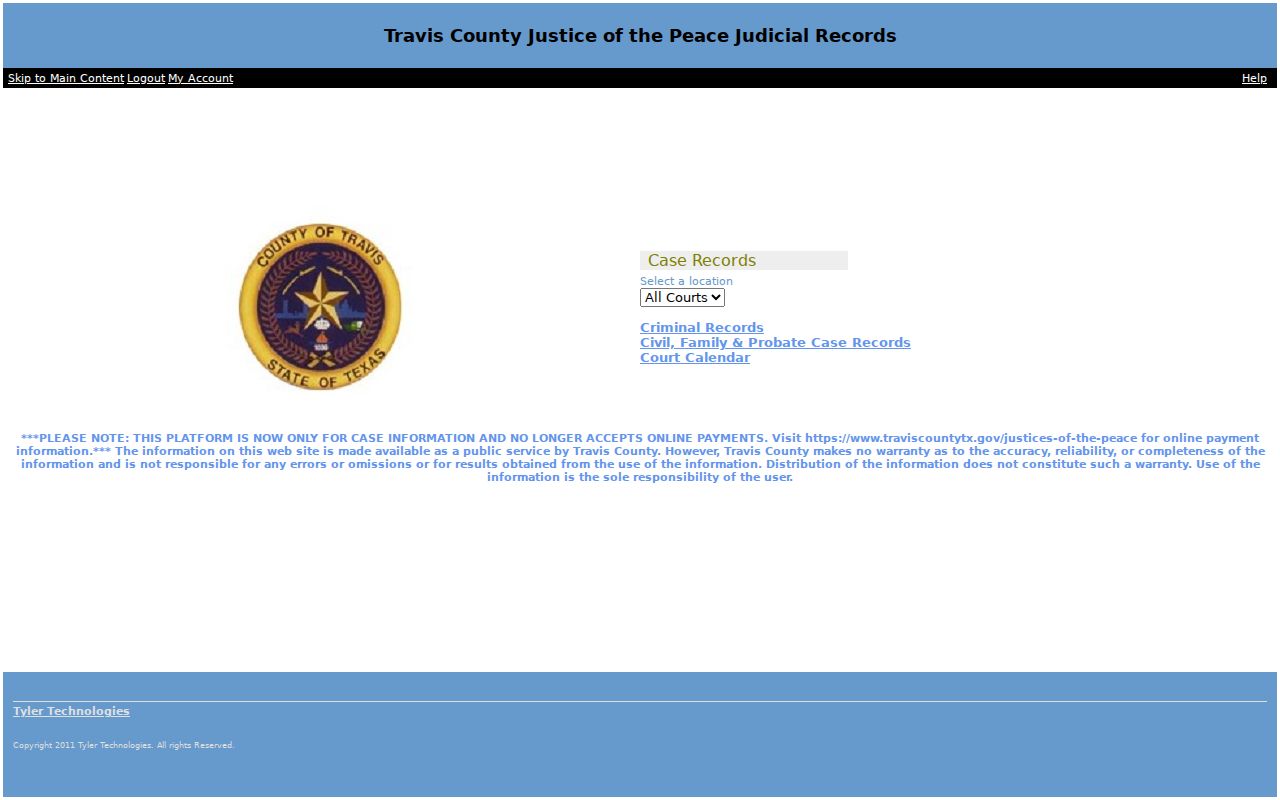 Travis County criminal justice court public case search
