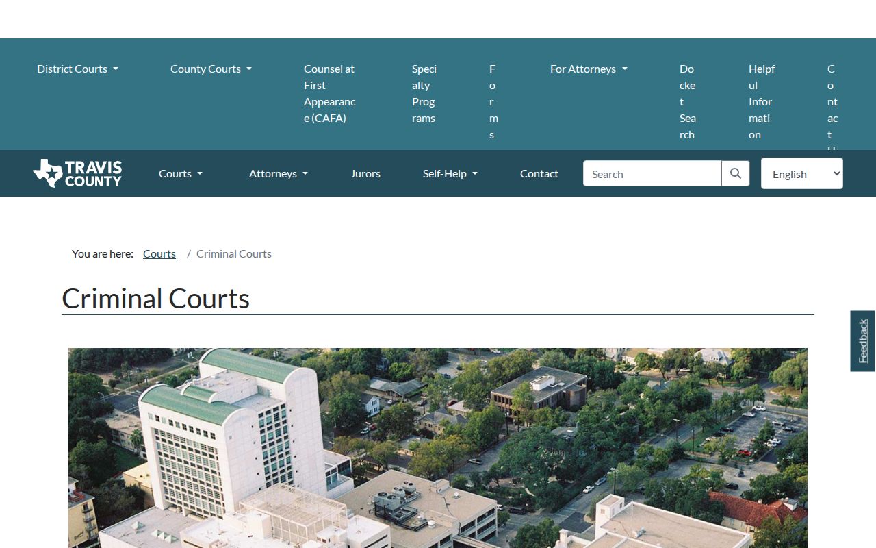 Travis County criminal court record routing options