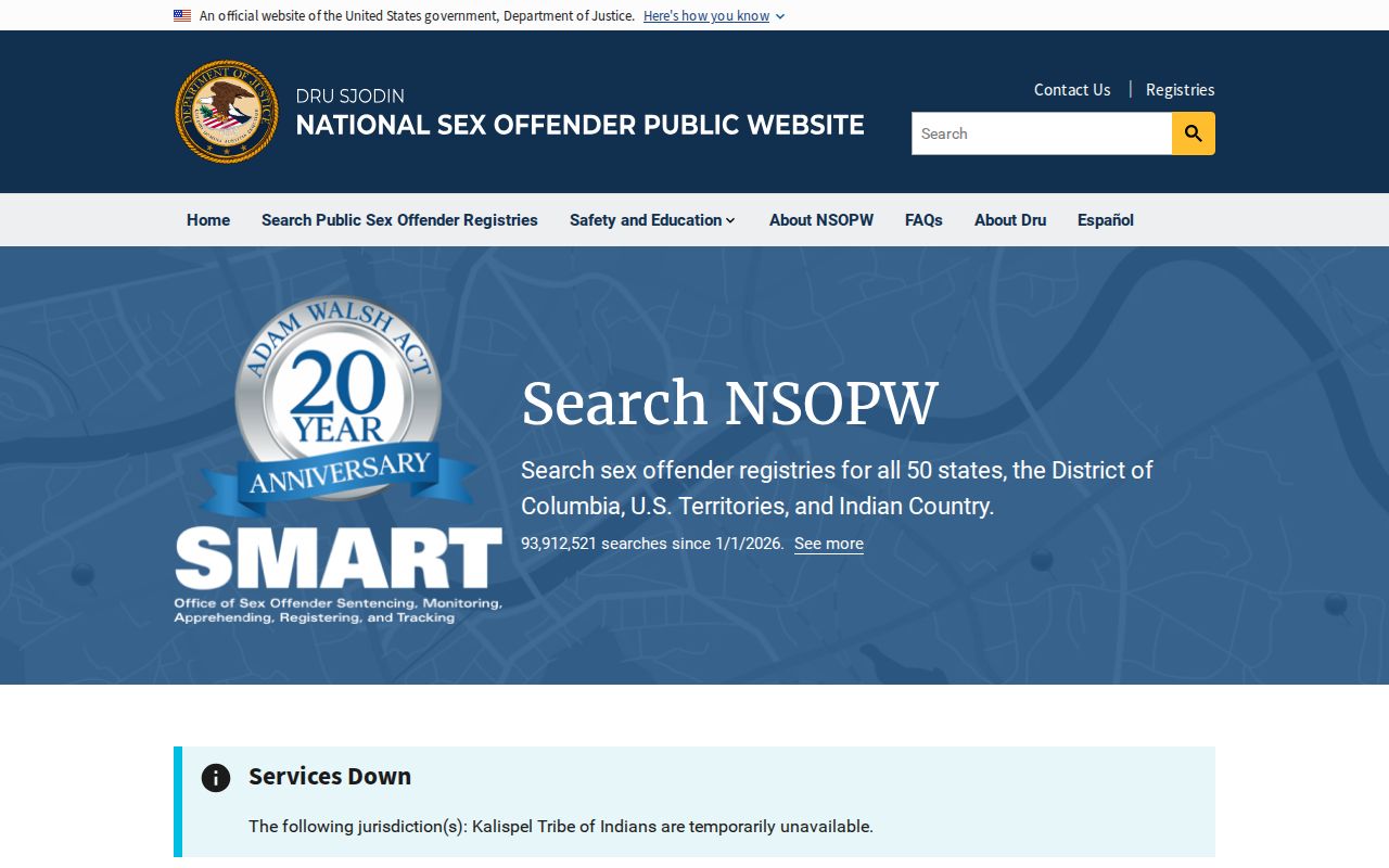 National registry layer for a Travis County sex offender check